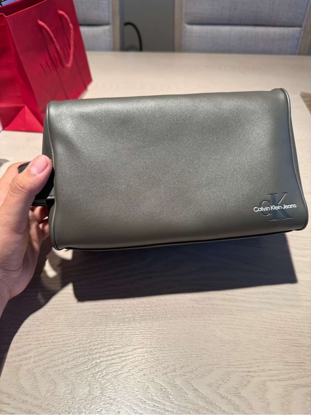 Calvin Klein Olive Toiletry Pouch